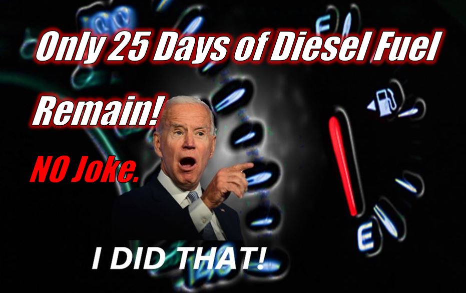 America Running on Fumes - Only 25 days of diesel fuel remain