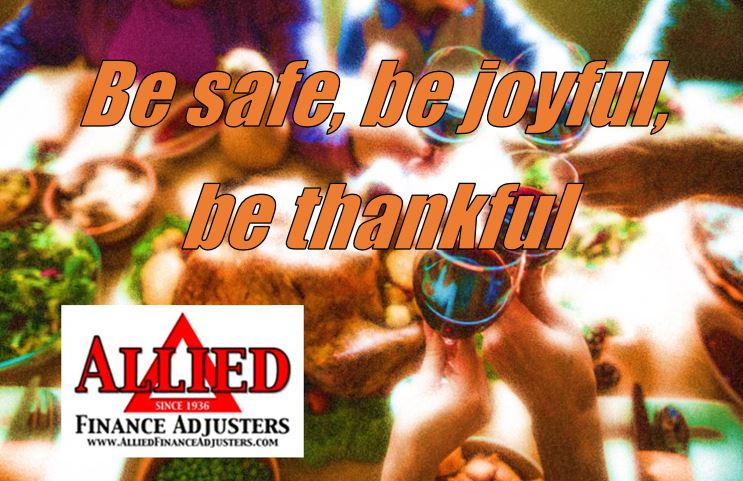 Be safe, be joyful and be thankful