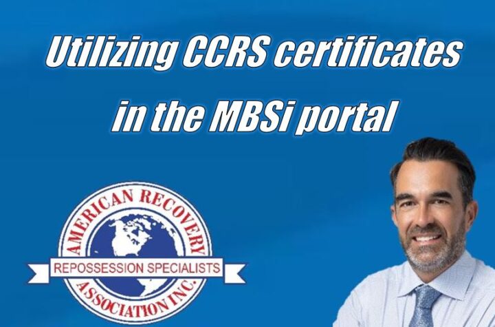 Important information about utilizing your CCRS certificates in the MBSi portal