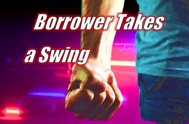 Borrower Swings at Cops During Repossession