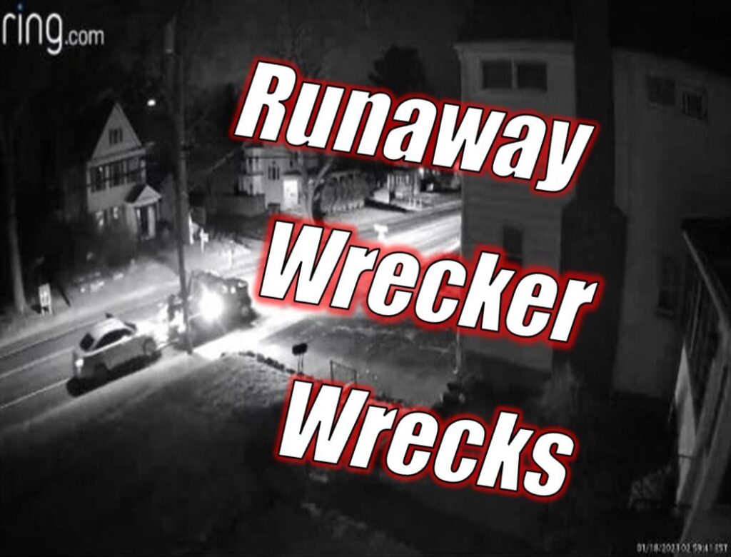 Runaway Wrecker and Repo Chased by Repo Agent
