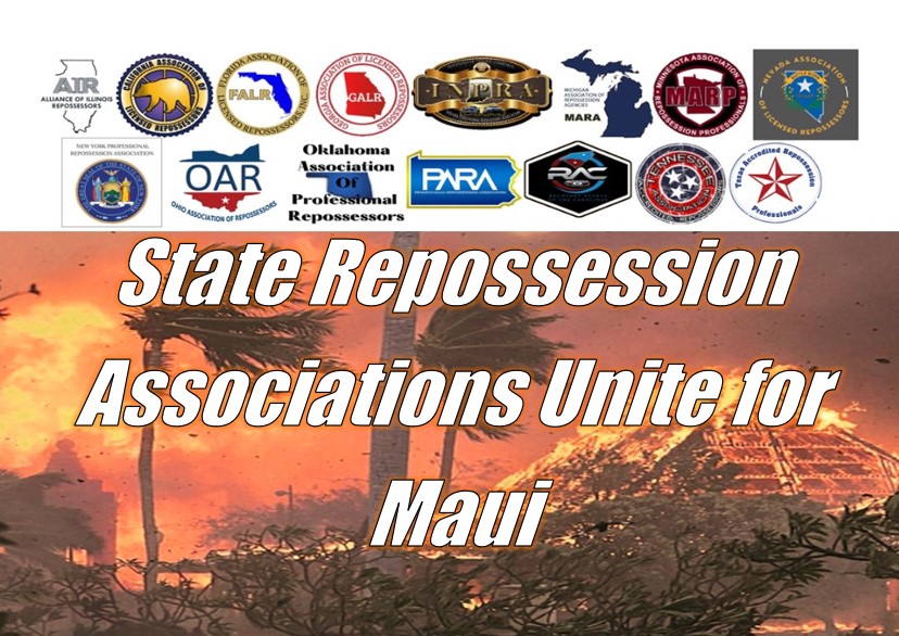 State Repossession Associations Unite for Maui