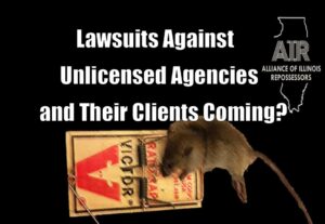 Lawsuits Against Unlicensed Repossession Agencies and Their Clients Coming?