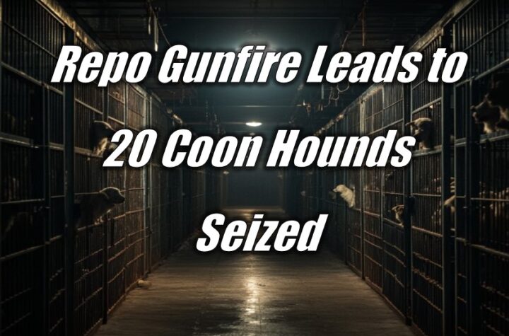 Repo Gunfire Leads to 20 Coon Hounds Seized