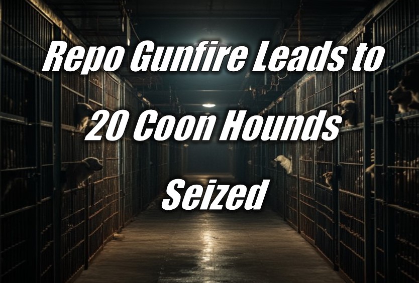 Repo Gunfire Leads to 20 Coon Hounds Seized