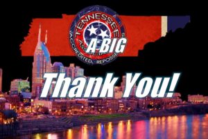 A BIG Thank You from the Tennessee Repossessors Association!