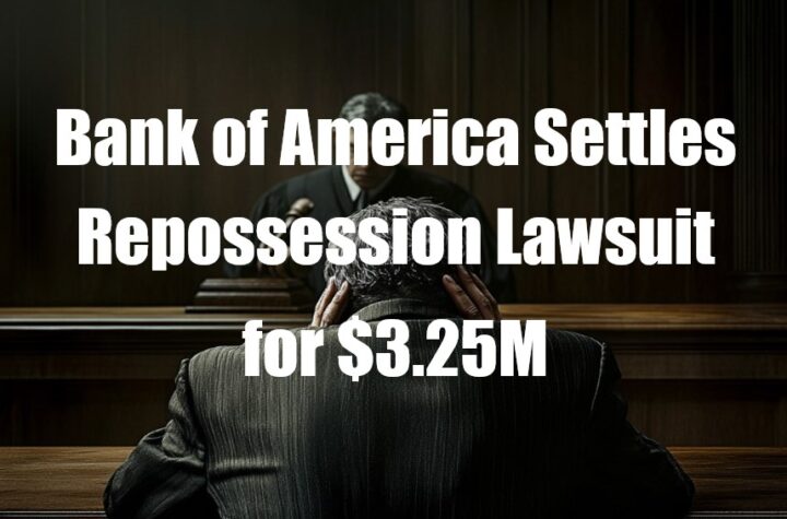 Bank of America Settles Repossession Lawsuit for $3.25M