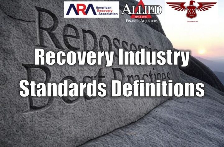 Recovery Industry Standards Definitions