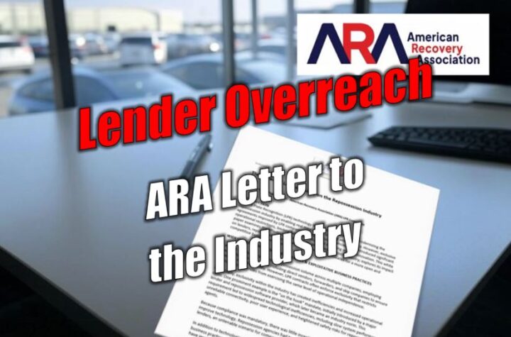 ARA Letter to the Industry – Lender Overreach