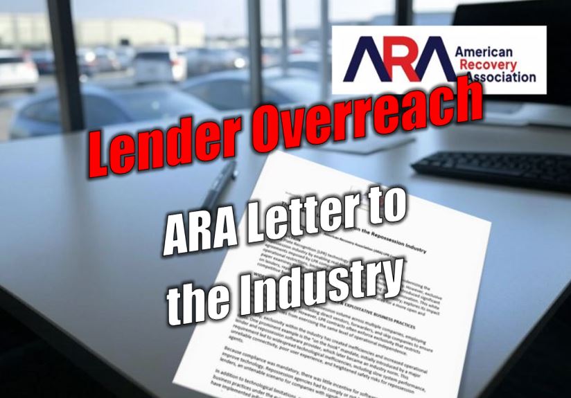 ARA Letter to the Industry – Lender Overreach