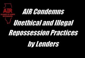 AIR Condemns Unethical and Illegal Repossession Practices by Lenders