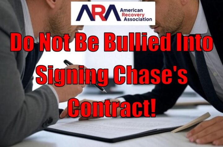 Do Not Be Bullied Into Signing Chase's Contract!