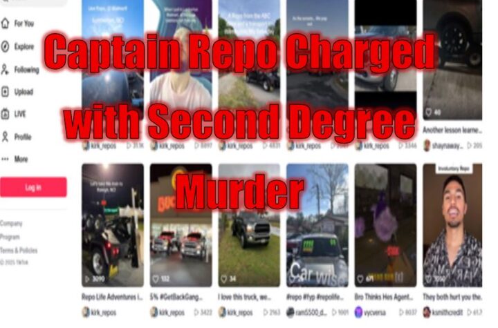 Captain Repo Charged with Second Degree Murder