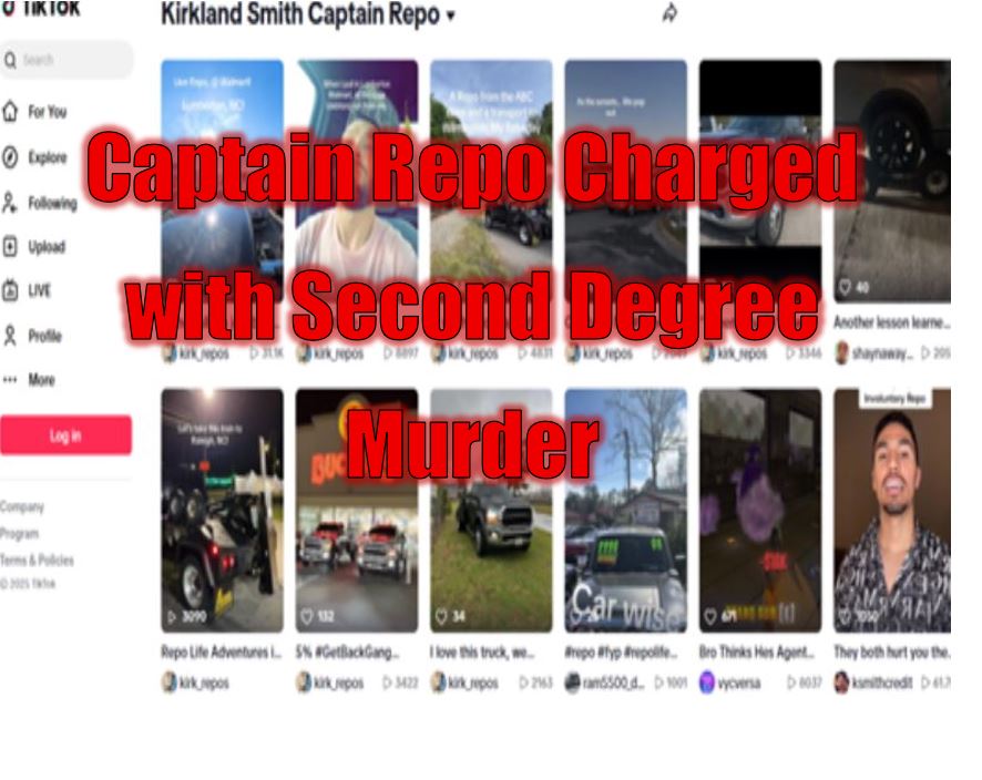 Captain Repo Charged with Second Degree Murder