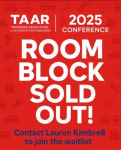 🚨 T.A.A.R. ANNUAL CONFERENCE ROOM BLOCK SOLD OUT 🚨