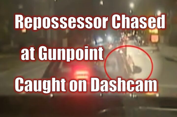 Repossessor Chased at Gunpoint Caught on Dashcam