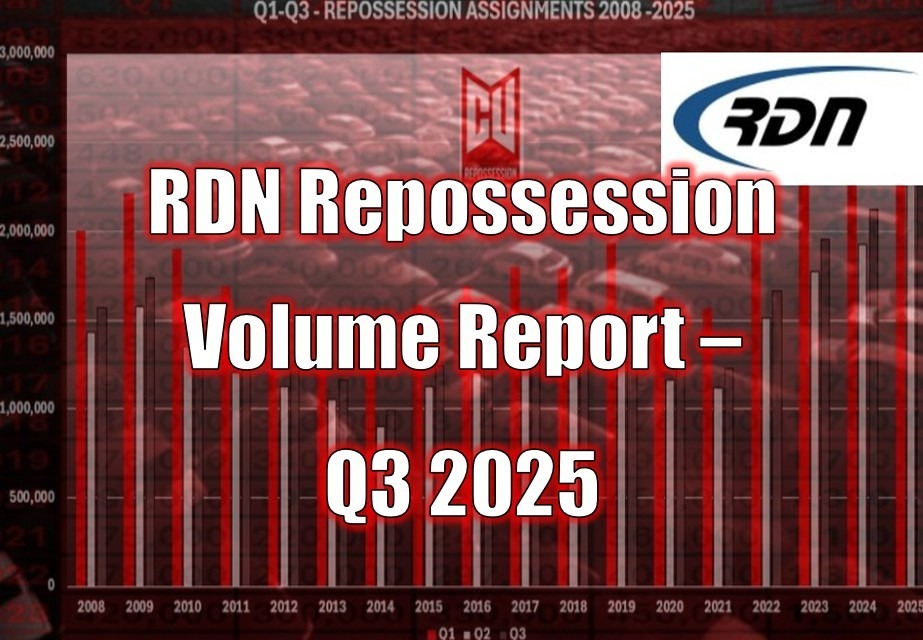 RDN Repossession Volume Report – Q3 2025