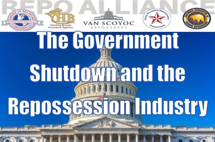 The Government Shutdown and the Repossession Industry - A Repo Alliance Update
