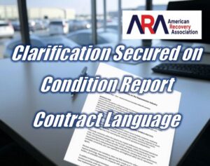 Clarification Secured on Condition Report Contract Language