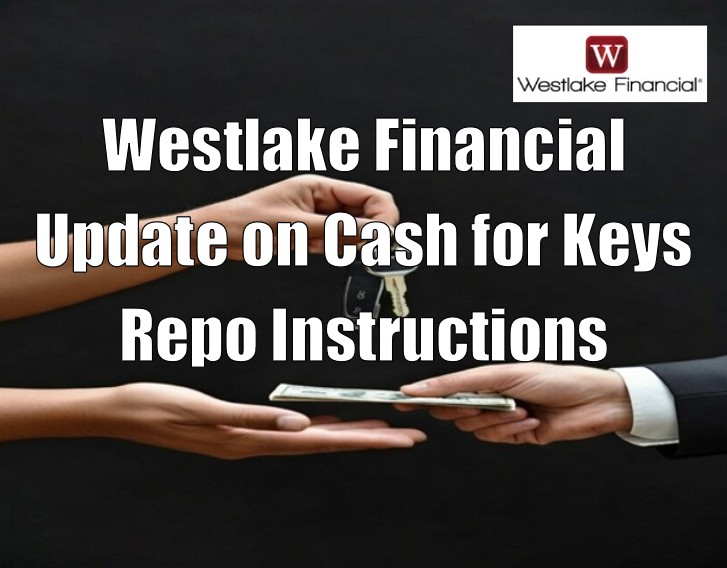 Westlake Financial Update on Cash for Keys Repo Instructions