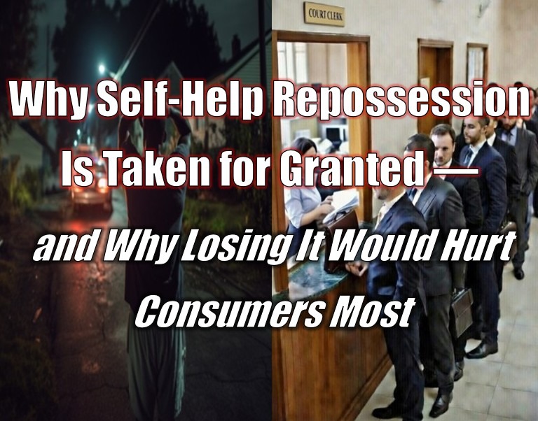 Why Self-Help Repossession Is Taken for Granted — and Why Losing It Would Hurt Consumers Most