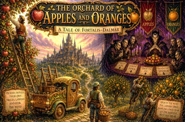 The Tale of the Orchard of Apples and Oranges
