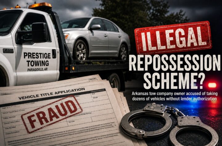 Arkansas Tow Company Owner Charged in Alleged Fake Repossession Scheme