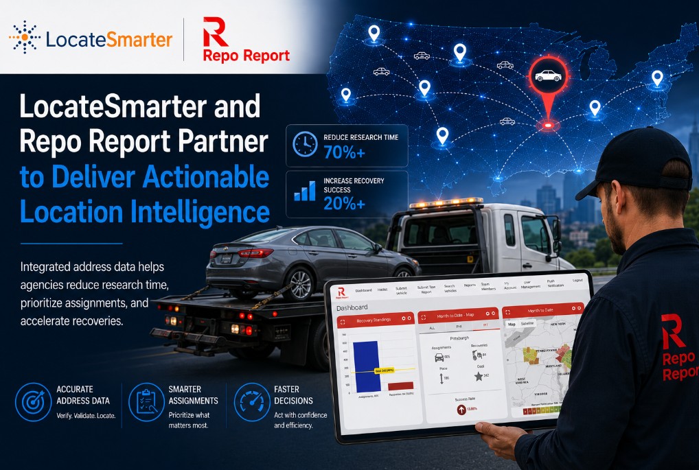 LocateSmarter’s Best-In-Class Address Data Now Available in Repo Report’s Software Through Powerful Integration