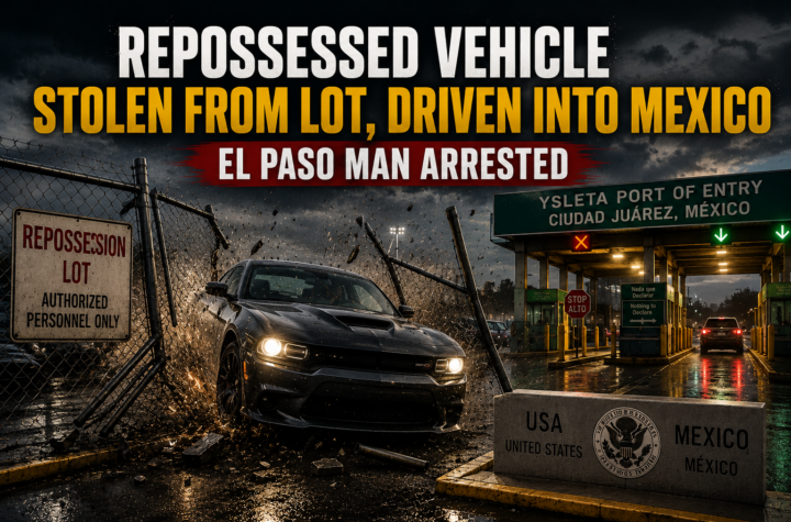 Borrower Accused of Stealing Repossessed Vehicle, Driving It Across Border into Mexico