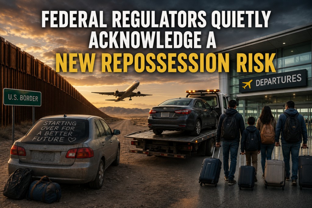 Federal Regulators Quietly Acknowledge a New Repossession Risk