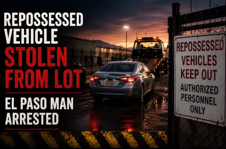 Repossessed Vehicle Stolen from Lot - El Paso Man Arrested