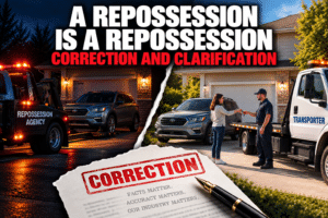 A Repossession Is a Repossession - Correction and Clarification
