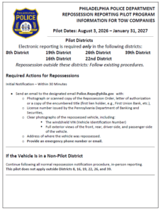 Philadelphia’s Electronic Repo Reporting Program Expands Again