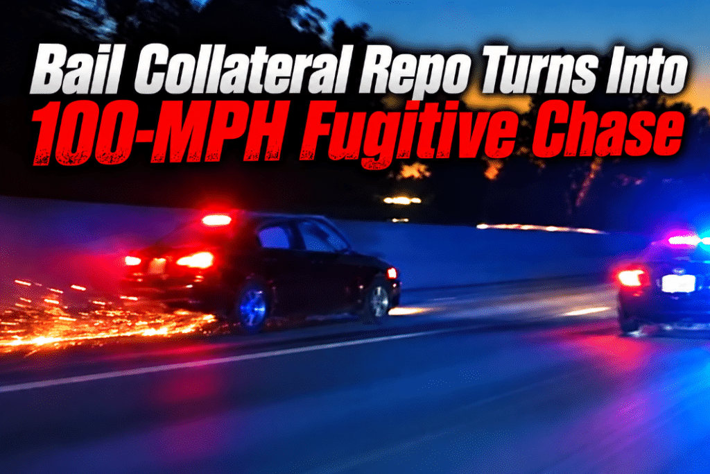 Bail Collateral Repo Turns Into 100-MPH Fugitive Chase