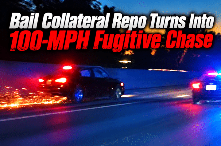 Bail Collateral Repo Turns Into 100-MPH Fugitive Chase