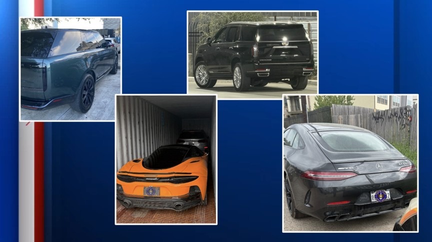 Five Charged in $3 Million Houston Luxury Vehicle Theft and Export Scheme