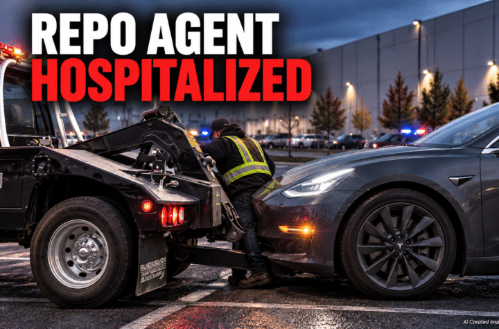 Repo Agent Hospitalized After Being Pinned by Tesla