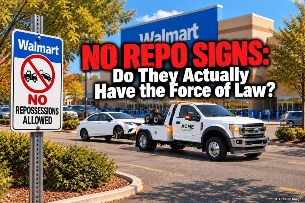 NO REPO SIGNS: Do They Actually Have the Force of Law?