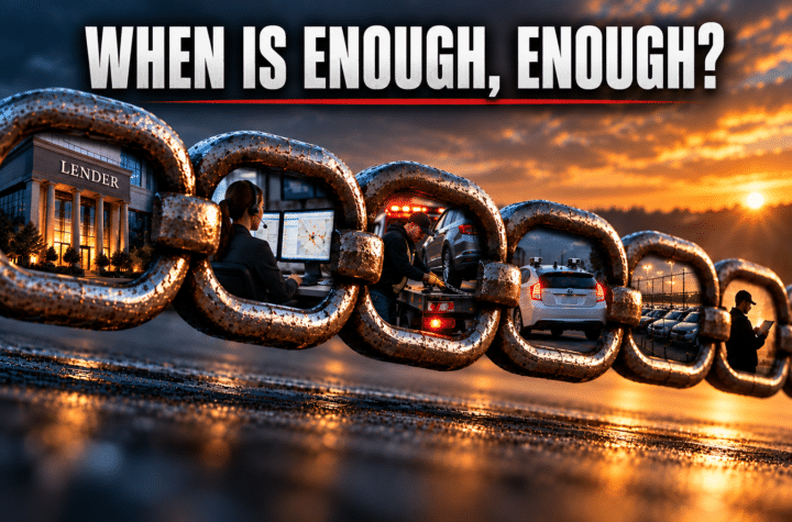 WHEN IS ENOUGH, ENOUGH? A Question Worth Asking Across the Repossession Industry
